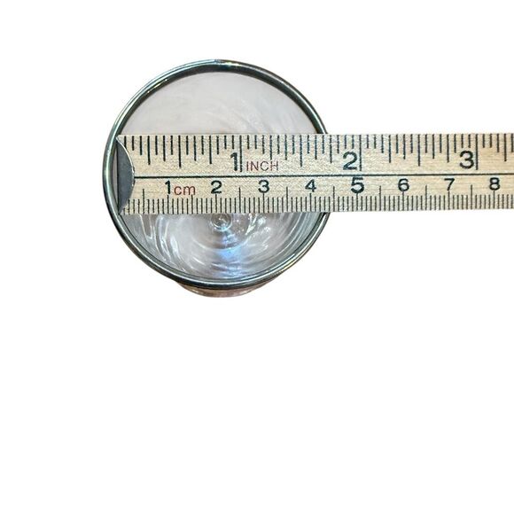 Vintage Silver-rimmed Champagne Flutes Mid-Century Modern Hollywood Regency 7 - Picture 11 of 13